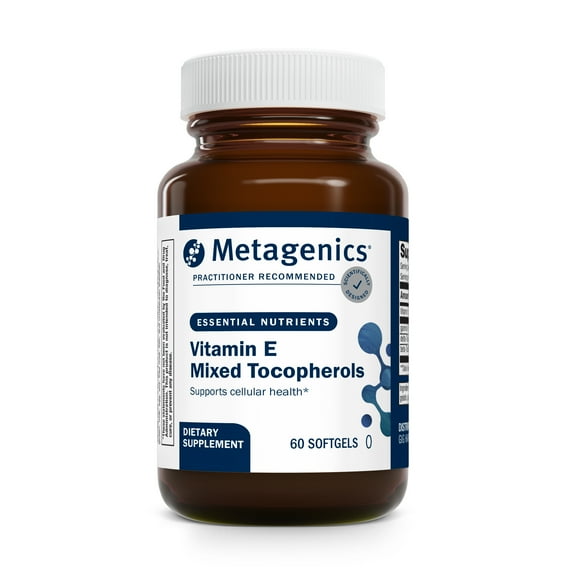 Metagenics Vitamin E Mixed Tocopherols - Antioxidants Supplement* - with Gamma-, Delta- & Beta-Tocopherols - Gluten-Free - 60 Softgels