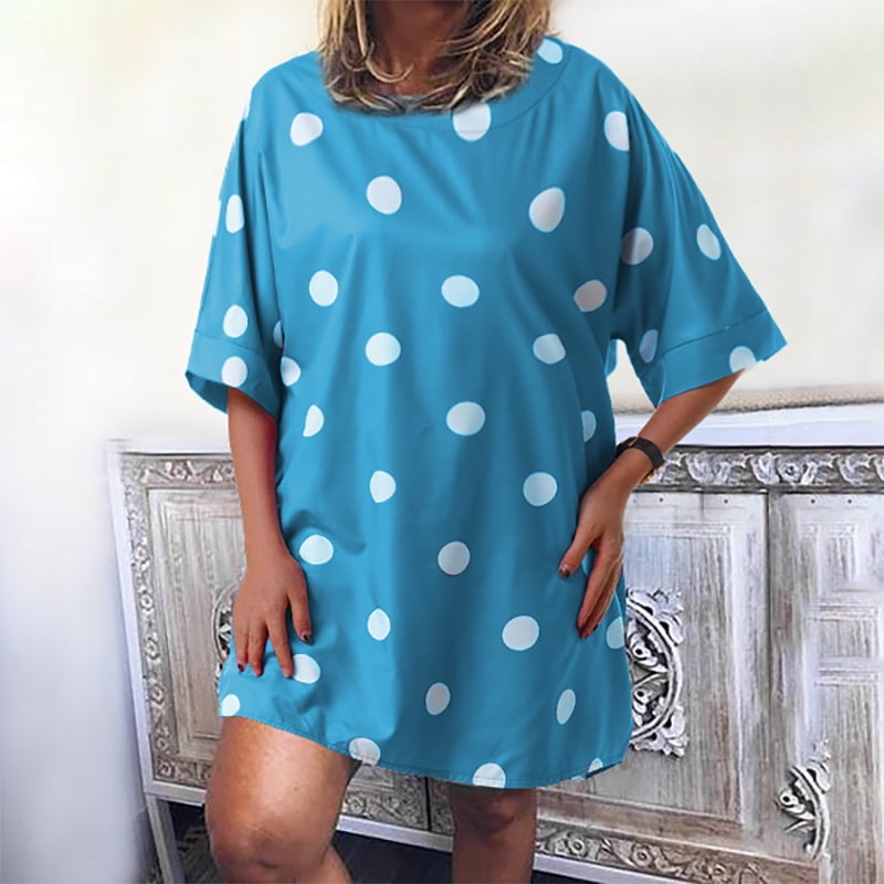 oversized polka dot dress
