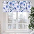 thumbnail image 5 of Blue Purple Valances for Windows, 60 x 18in, Pansy Flowers Abstract Watercolor Ombre Petals Rod Pocket Kitchen Valance Curtain Light Filtering Window Treatments for Living Room Bedroom, 1 Panel, 5 of 7