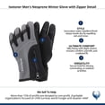 thumbnail image 5 of Isotoner  Neoprene Winter Glove with Zipper Detail (Men), 5 of 5
