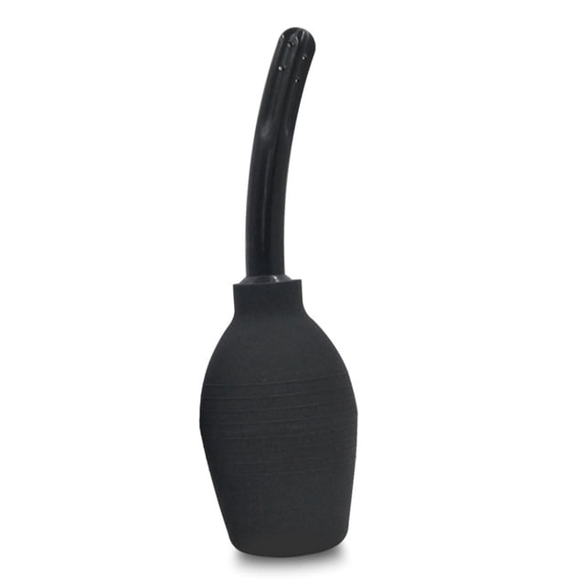 Irrigador vaginal de PVC, irrigador de ducha de 310 ml, bulbo vaginal, arandela vaginal, irrigador vaginal de bulbo negro, grado profesional