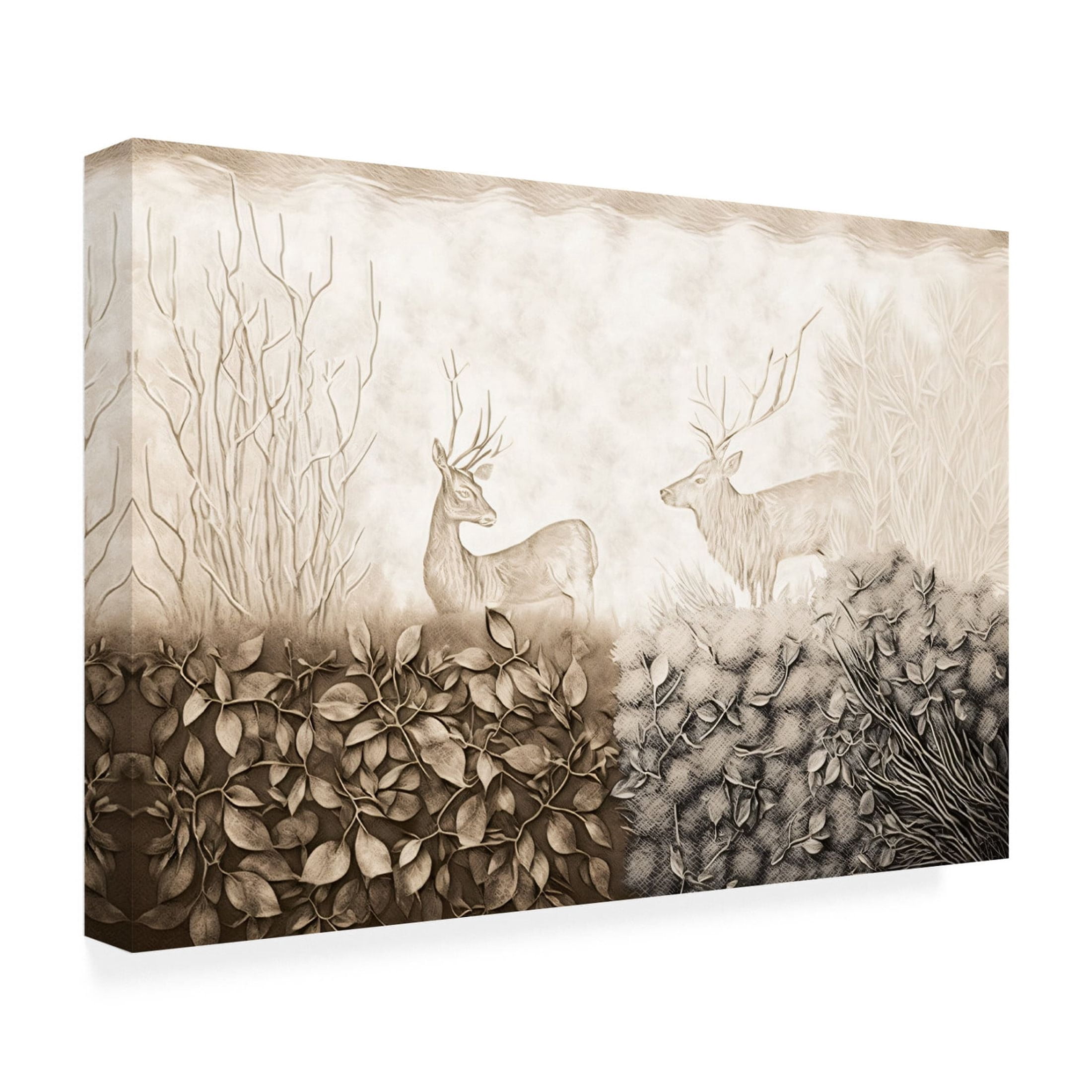 Canvas Wall Art - Ray Heere 'Nature Neutral Tone 4' Wall Art for Living Room, Bedroom, or Office Décor by Trademark Fine Art - 47 x 30 Inches