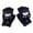 Navy, variant on Winter Children's Half Finger Flip Cartoon Gloves for Students Thickened and Warm for Autumn and Winter Grey,7-18 Years