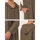 thumbnail image 5 of Camisón de hombre Camisón de dormir largo Camisón con capucha Pijama de camisón marrón S, 5 of 5