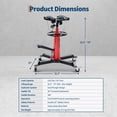 thumbnail image 6 of High-Capacity Hydraulic Transmission Jack - 1322 lb Lift, Featuring a Dual-Plunger System, 360° Rotation, 30° Tilting Saddle, and Durable Finish for Home Garage & Professional Auto Shops Red, 6 of 8