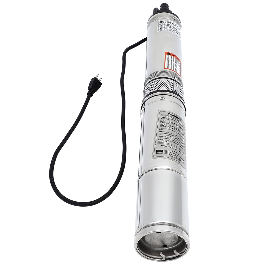 1/2 HP Submersible Well Pump 164ft 110V 25GPM Stainless Steel , AUTOMUTO Deep Well Water Pump for Home Usage and Industrial with Garden Hose Adapter
