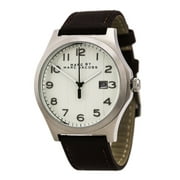 Marc MBM5045 Men's Jimmy Classic White Dial Brown Leather Strap Watch