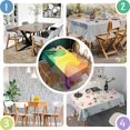 thumbnail image 5 of Colorful Tie Dye Stain Pattern Rectangle Tablecloth 60"x102",Waterproof Polyester Rectangle Table Cloth, Wipeable Spillproof Polyester Tablecloth for Dining, Camping, Indoor and Outdoor, 5 of 6