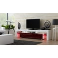 thumbnail image 4 of Solo 200 Modern LED TV Stand, Fits up to 90" TV, White/Burgundy, 4 of 6