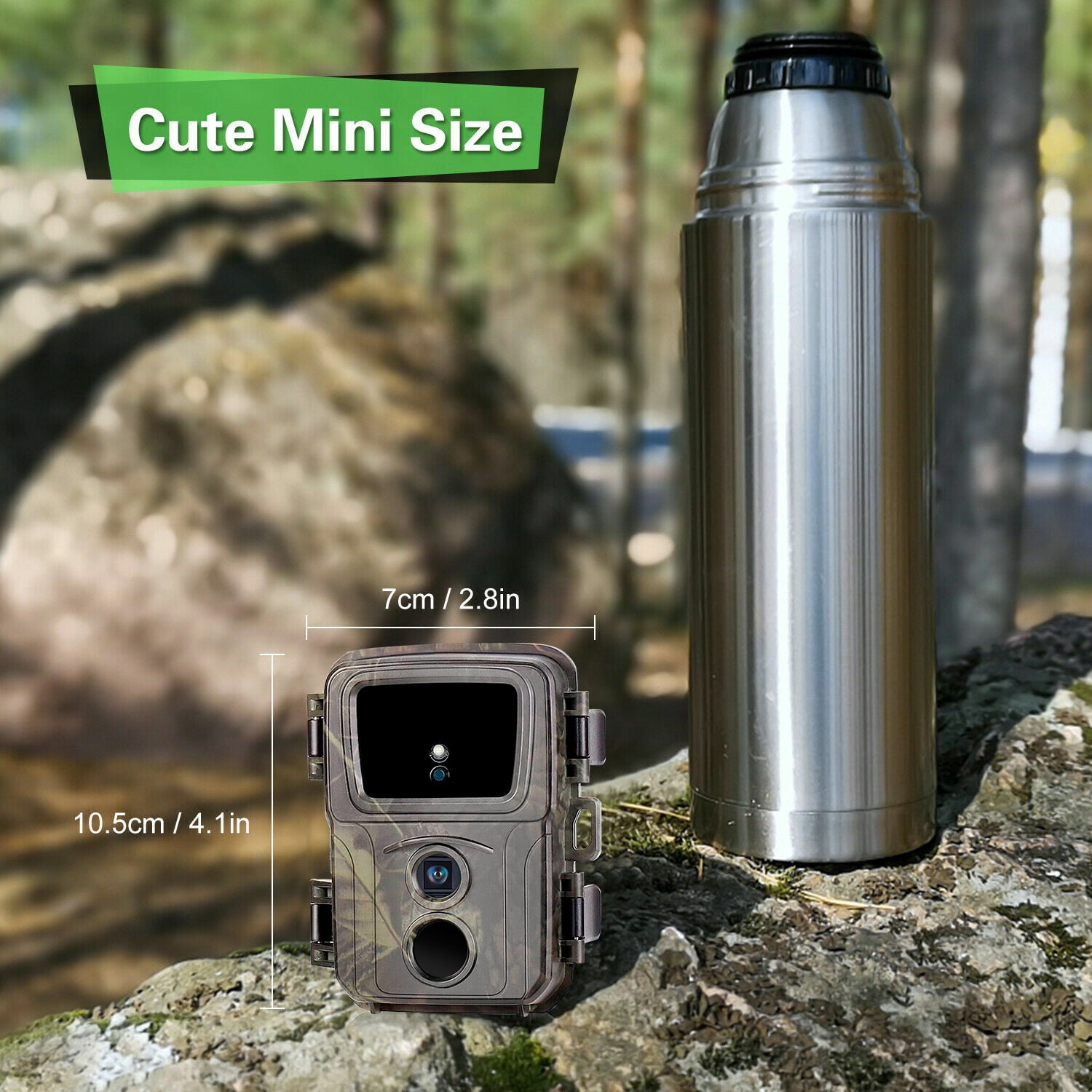 Suntekcam 20MP Mini Trail Camera 4-Pack with 32GB SD Card, 1080P High Resolution