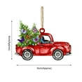 thumbnail image 5 of Eco-friendly Hanging Ornaments Unique Shape Wood Xmas Tree Pendant with Lanyard for Home, 5 of 7