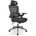 thumbnail image 1 of Chaise de Bureau Ergonomique à Dossier Haut avec Soutien Lombaire en Forme de C et Appuie-Tête 2D Ajustable, Chaise d'Ordinateur Exécutive Pivotante en Maille pour la Maison, le Bureau, l'Étude, le Jeu, 1 of 10
