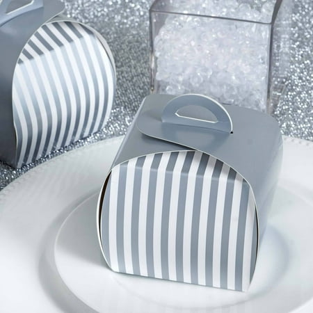 Cupcake Gift - Efavormart Lovable Striped Cupcake Purse Favor Boxes for Candy Treat Gift Wrap Box for Bridal Shower Anniverary Wedding Party 10pc