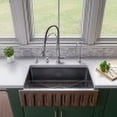 thumbnail image 6 of ALFI brand AB3318HS-BG Black Gloss 33" x 18" Reversible Fluted / Smooth Fireclay Farm Sink, 6 of 13