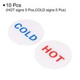 thumbnail image 3 of Unique Bargains Self Stick Hot/Cold Water Label Round Sticker Signs, Multicolor, 10 Pack, 3 of 6