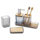 thumbnail image 5 of Juego de accesorios de baño de 5 piezas, dispensador de jabón, jabonera, soporte para cepillo de dientes, taza para cepillo de dientes, tocador, 5 of 5