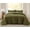 Olive Green, variant on Brooklyn Loom Oversized Cotton Percale White Full/Queen 3 Piece Quilt Set, Solid Color Themed, Oeko-TEX Certified Confidence