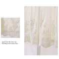 thumbnail image 3 of Lace Cafe Kitchen Ruffle Window Drape voile curtains; Ruffle Valance Semi Transparent Voile Curtains Window Treatment, 3 of 9