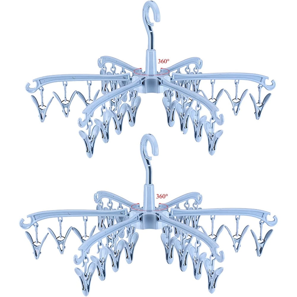 Sock Dryer, 24 Peg Sock Hanger For Washing Line, Hanging Rotable Sock