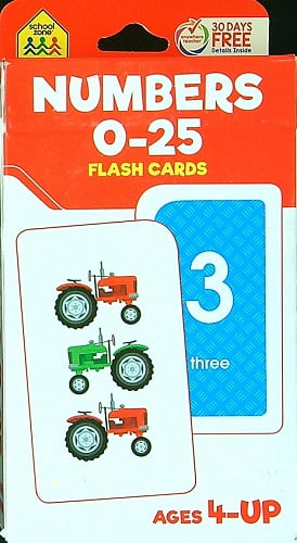 School Zone Numbers 0-25 Flash Cards (Walmart Exclusive)