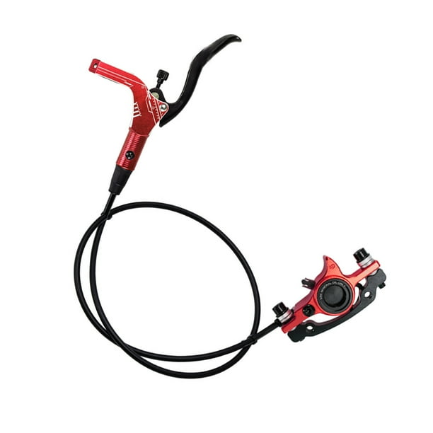 Greeniant Juego de frenos hidráulicos para bicicleta, piezas de parada de rueda, componente Universal profesional modificado, accesorio de Ciclismo Rojo Freno delantero izquierdo