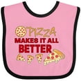 thumbnail image 3 of Inktastic Pizza Makes It All Better Boys or Girls Baby Bib, 3 of 4