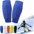 thumbnail image 1 of Pair Pack: Ski Shin Guards & Shin Pads — Calf Compression Sleeves with Honeycomb Padding — Suitable for Children, Teens, and Adults; Breathable, Lightweight Sports Protective Gear, 1 of 7
