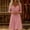 Pink, variant on ClodeEU Women's V Neck Long Sleeve Maxi Dress ,Solid Color Casual Fit and A-Line Dress with Pockets Black,Womens Plus S