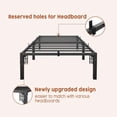 thumbnail image 3 of 14-pulgada tamaño individual heavy duty metal platform marco de cama-durable iron slat support legs no box spring no screws supports up to 800 lbs, 3 of 6
