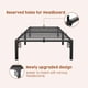 thumbnail image 3 of 14-pulgada tamaño individual heavy duty metal platform marco de cama - durable iron slat support, legs, no box spring, no screws, supports up to 800 lbs, 3 of 6