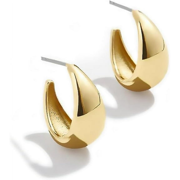 Soleilie 14K Gold Plated Illusion Stud Earrings for Women | Triple Huggie Hoop Earrings for One Hole| Trendy Simple Hypoallergenic Fashion Accessories Gold Jewelry Gifts for Womens