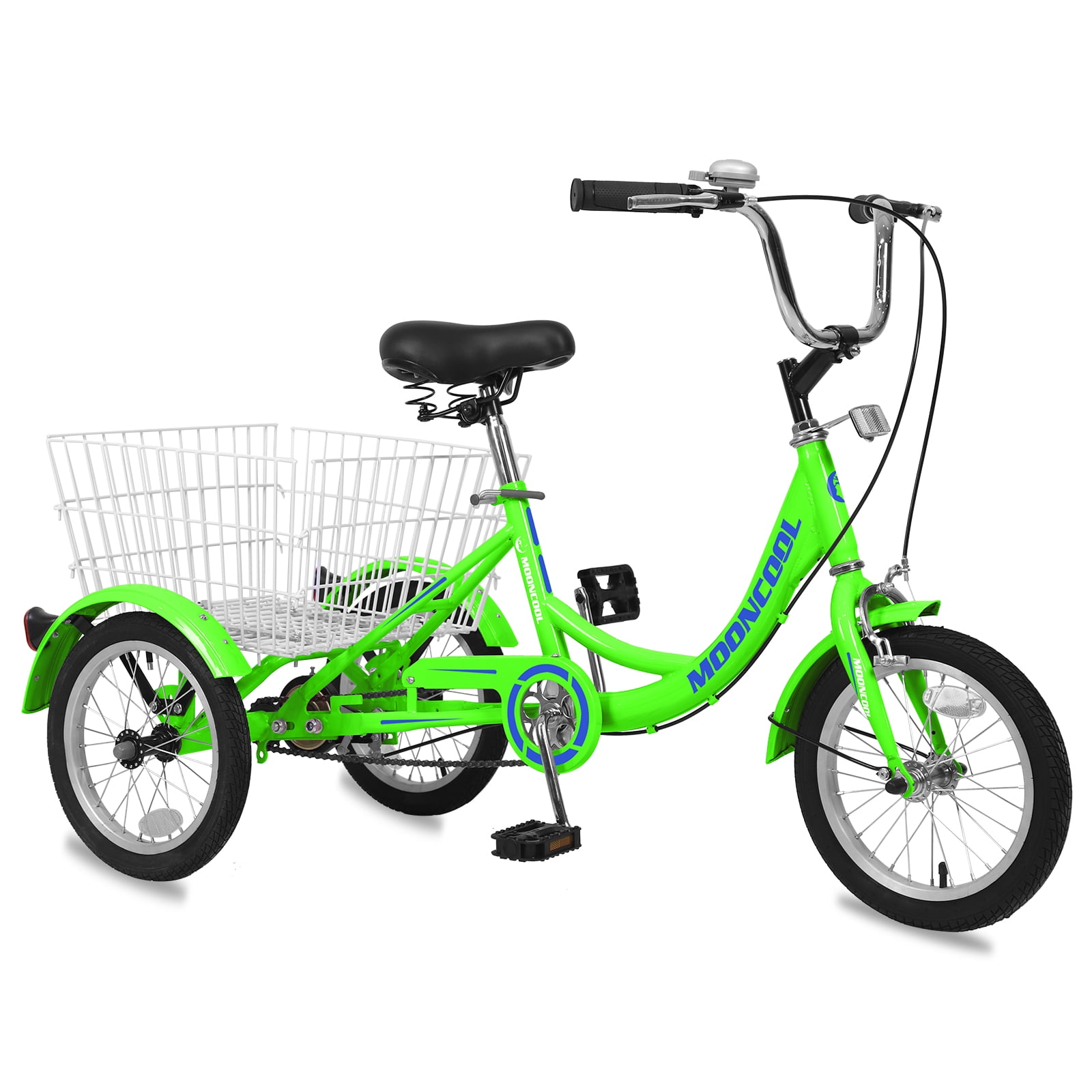 16 inch Unisex Teenager Tricycle 3 Wheel Bicycle Cruiser Bike with Large Basket 