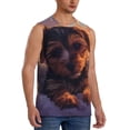 thumbnail image 2 of Kdxio Puppy Lying On A Cloud for Men's Muscle T-shirt,Sleeveless for Workout Running Athletic Gym Lounge Casual, 2 of 5