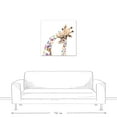 thumbnail image 3 of Creative Products Colorful Mom and Baby Giraffes 30x30 Canvas Wall Art, 3 of 5
