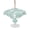 White, Green, Teal, variant on Outdoor Tablecloth with Umbrella Hole for Patio/Picnic/Party/Camping, Turquoise Willow Leaves Waterproof Table Cloth Round Cover Washable, Modern Dotted Boho Minimalist Art (Dia 54")
