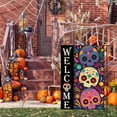 thumbnail image 2 of Shmbada Day Of The Dead Garden Flag Dia De Los Muertos 12x18 Inch Double Sided, Sugar Skull Halloween Welcome Party Yard Outdoor Decorative Flag, 2 of 7