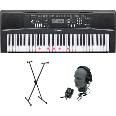 Yamaha EZ-220 61-Lighted Key Premium Portable Keyboard Package with Headphones, Stand and Power