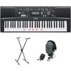 Yamaha EZ-220 61-Lighted Key Premium Portable Keyboard Package with Headphones, Stand and Power Supply