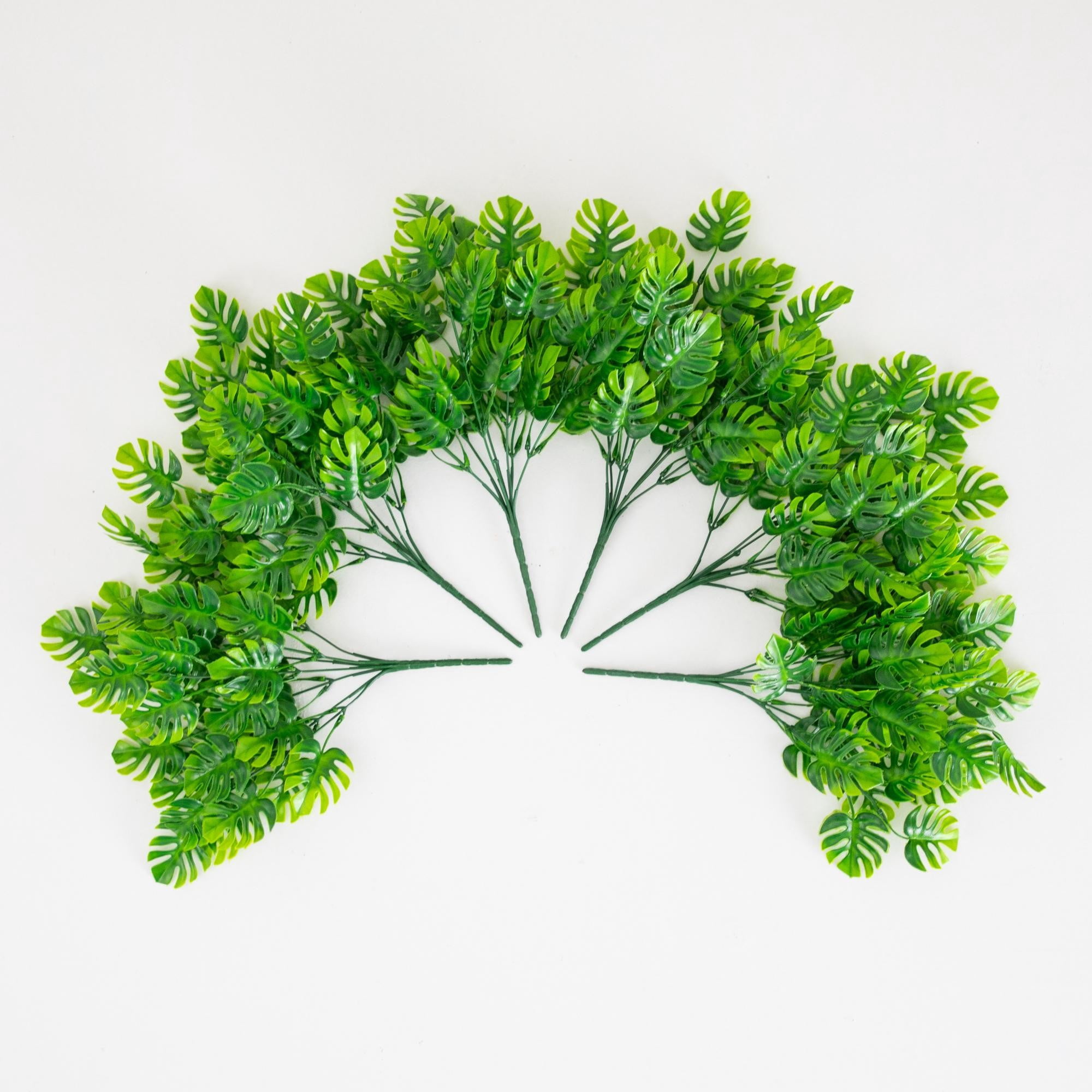 13in. Artificial Mini Monstera Bush - Set of 6