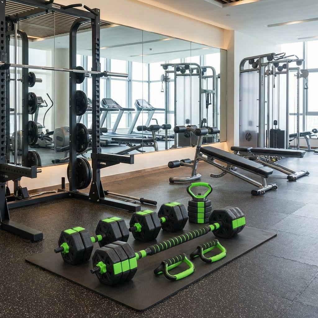 TEQIN Adjustable Dumbbells Set,Exercise & Fitness Dumbbells,4 In 1 Free Weight Dumbbells Set With Barbell,Kettlebell Options,Weight Training Equipment For Home Gym Workout