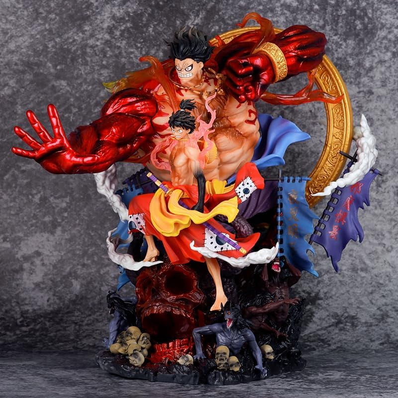 Luffy Figure Replacement Face Acalanatha Luffy Anime Figures 30cm/11.8inchPVC Characters Decorations Handicrafts for Anime Fans Gifts