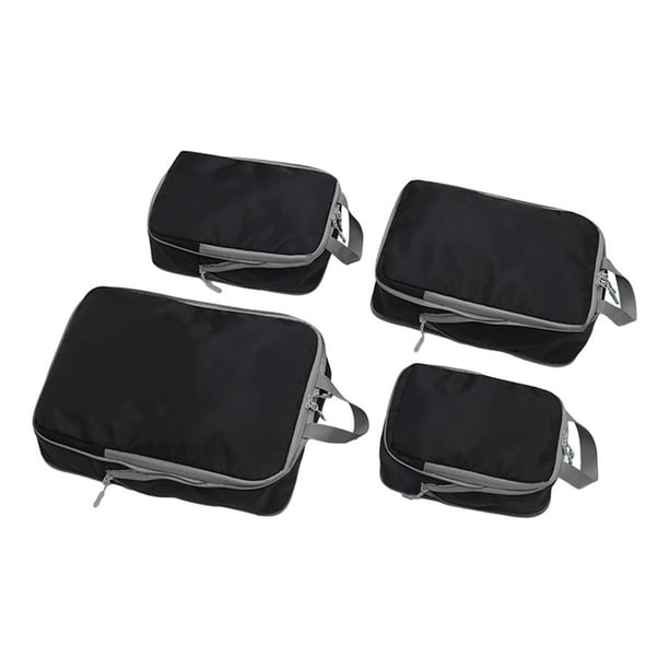 Set de 4 bolsas de viaje: organizador de equipaje, organizador de ropa, bolsa de mano portátil, bolsa de almacenamiento con ruedas, organizador de ropa de viaje, diseño plegable y ligero,