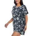 thumbnail image 2 of Kdxio Sea Shells 1 Print Pajamas Sets for Women Short-Sleeved Pjs with Lounge Shorts Two Piece Sleepwear S-4XL, 2 of 5