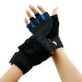 thumbnail image 2 of Workout Gym Half Finger Gloves Weight Lifting Wrist Wrap Sports Exercise Training Fitness, 2 of 5