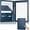 Blue, variant on Padfolio Portfolio Binder, Faux Leather Folder, Resume Interview Legal Document Organizer, Letter Sized Writing Pad w/Business Card Holder, A4 Professional Folio for Office Conference (Black)