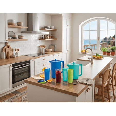 Tupperware Heritage Series with Lids Pitcher and Tumbler Set 12 Count