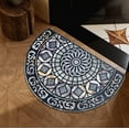 thumbnail image 4 of ​​Bohemian Semi-Circle Doormat 16x24in | Non-Slip Crystal Velvet Entry Rug | Boho Style Floor Mat | Waterproof Front Door Welcome Mat(H), 4 of 5