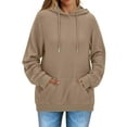 thumbnail image 2 of Fantaslook Womens Hoodies Casual Long Sleeve Waffle Pullover Tops Oversized Hooded Sweatshirts with Pocket, 2 of 7