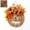 Orange (With Lights), variant on 14" Burlap Pumpkin Wreath with Lights, Halloween Pumpkin Wreath Country Style Pumpkin Wreath Adorned with Autumn Leaves, Orange Flower, Berries and Pinecone for Outdoor Indoor Decor