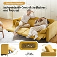 thumbnail image 4 of Modern Power Recliner Sofa with Adjustable Headrest and USB, Lumbar Support, Mustard, 4 of 10